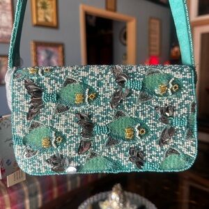 Sardine 🐟 beaded bag VIRAL TikTok glittery fish 🐟 bag NWT Made in India